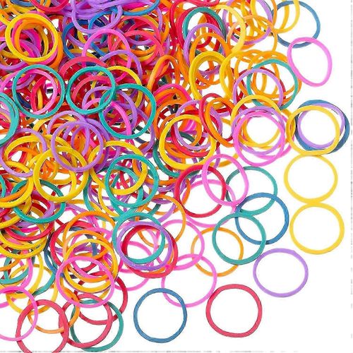 1000 Mini Élastiques Élastiques Souples Pour Cheveux D¿Enfant Tresses Cheveux (Couleur Vibrante) 