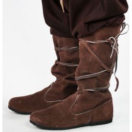Bottes Médiévales-Viking En Cuir.
