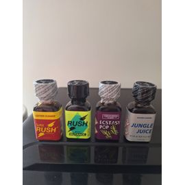 Poppers Super Rush - Rush Butanol - Ecstasy Pop - Prenium - Lot 4 Flacons 25 Ml