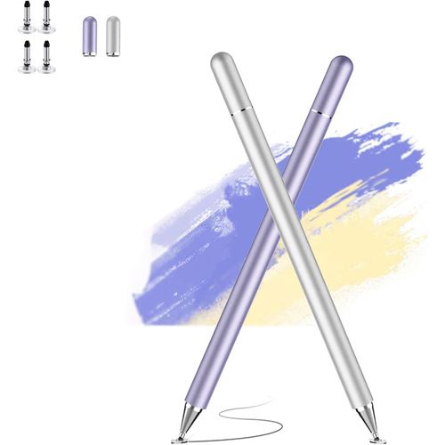 Gothicana By Emplot De 2 Stylets Universels Pour Ipad, Tablette Avec Quatre Pointes De Rechange Pour Écrans Tactiles Android/Téléphone/Ipad Pro/Air/Samsung/Microsoft Et Tous Les Appareils À Écran Tac