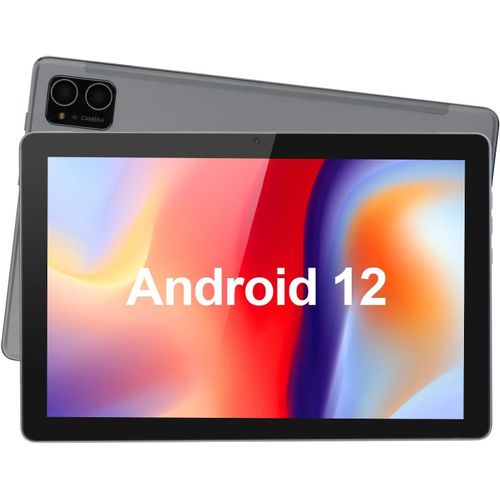 CLOUDDS_Tablette 10 Porces Avec Stockage Réel 64Go Rom 4Go Ram 512 Go Extensible,Android 12 Tablette Avec Hd Ips 1280 * 800/2.0 Ghz/5Mp+8Mp Double Caméra/6000Mah(Gris)