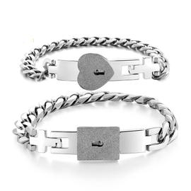 Bracelet pendentif magnétique pour couples, bijoux en acier