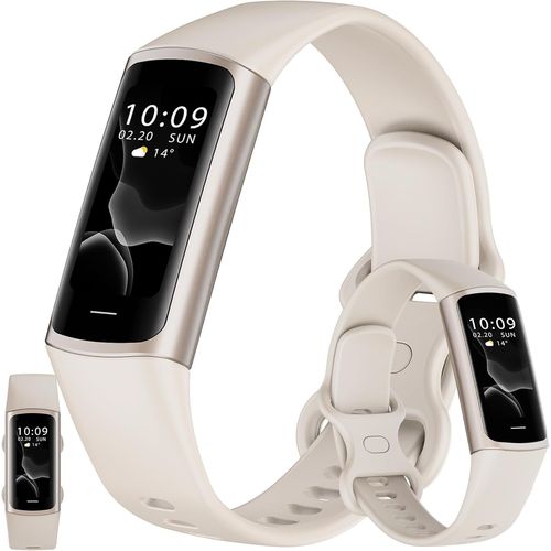 Cloudds_Montre Connectée Femme Homme,1,1¿ Amoled 5atm Smartwatch Avec 20+ Modes Sportifs Tracker D'activité,Sommeil,Spo2,Smart Watch Pour Ios Android(Argenté)