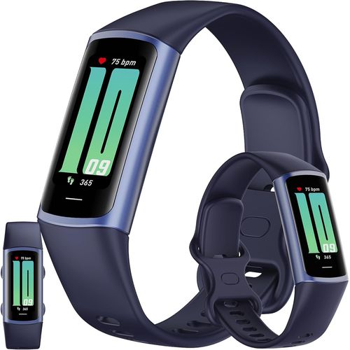 Cloudds_Montre Connectée Femme Homme,1,1\U201d Amoled 5atm Smartwatch Avec 20+ Modes Sportifs Tracker D'activité,Sommeil,Spo2,Smart Watch Pour Ios Android(Bleu)