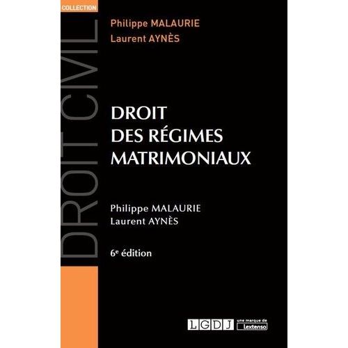 Droit Des Régimes Matrimoniaux