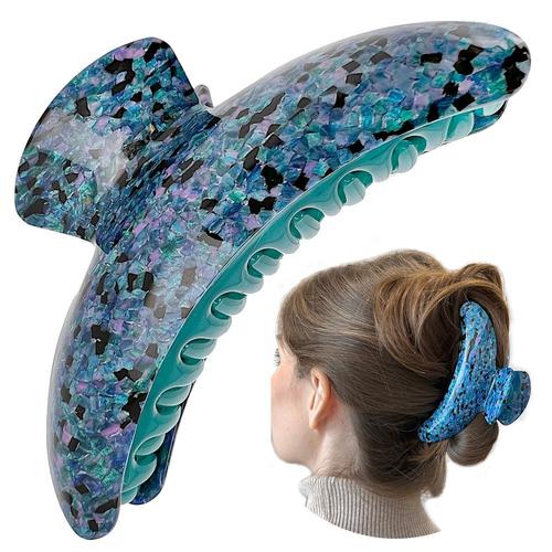 Pince A Cheveux Xxl Chic Ultra Résistante / Pince Cheveux Femme Originale / Attache Cheveux Femme / Grosse Pince Cheveux Crabe Bleue