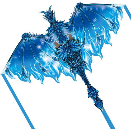 Ytseazn-Cerf-Volant Dragon Pour Enfants Et Adultes,Cerf-Volant Facile À Voler Pour Débutants,Par (Bleu)