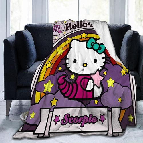 Couverture Hello Kitty Pour Enfants Motifs Assortis Couverture Légère En Microfibre De Couleur