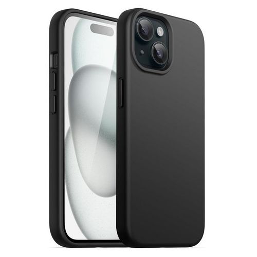 Coque Pour Apple Iphone 15 Plus - Housse Etui Silicone Gel Fine + Verre Trempe - Noir