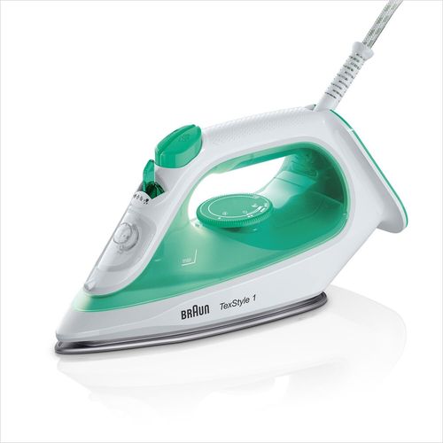 YEMAESRE-Texstyle 1 Si 1040 Gr Steam Iron Ceramic Soleplate 2000 W Green, White