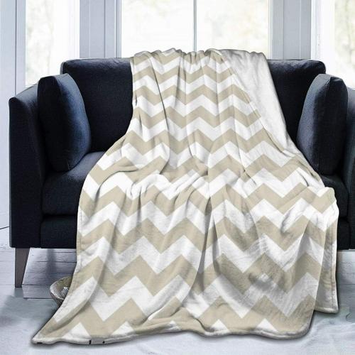 Motif Chevron Beige Et Blanc Plaid