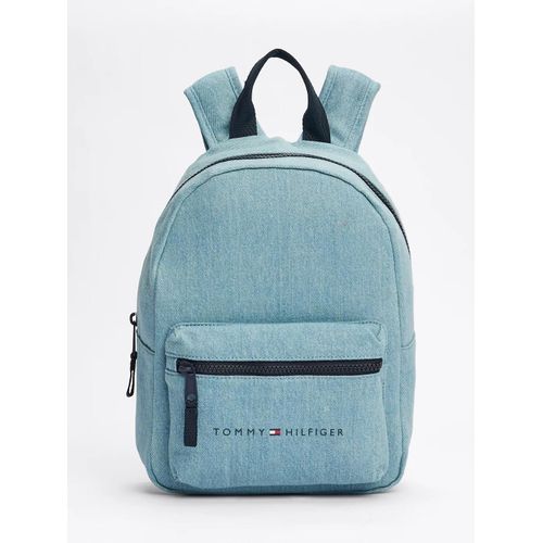 Sac à dos Essential en denim à logo TH ESSENTIAL MINI DENIM BACKPACK/Light Blue