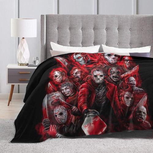 Jason Voorhees Couverture En Flanelle Micro Polaire Ultra Douce Et Moelleuse