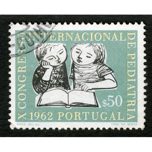 Timbre Oblitéré Portugal, X Congresso Internacional De Pediatria, 1962, S50