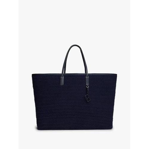 Cabas en crochet The Runway Collection MAXI TOTE CROCHET LEATHER/Space Blue