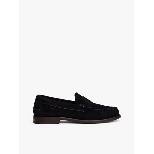 Mocassins En Cuir Logo Classic Hilfiger Suede Loafer/navy Blue