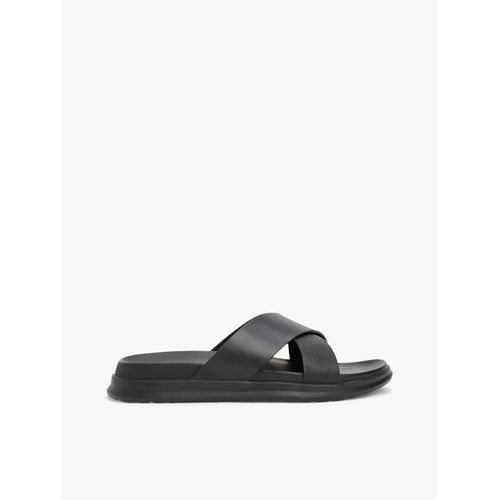 Sandales En Cuir Brides Croisées D Density Hilfiger Lth Cc Sand/black