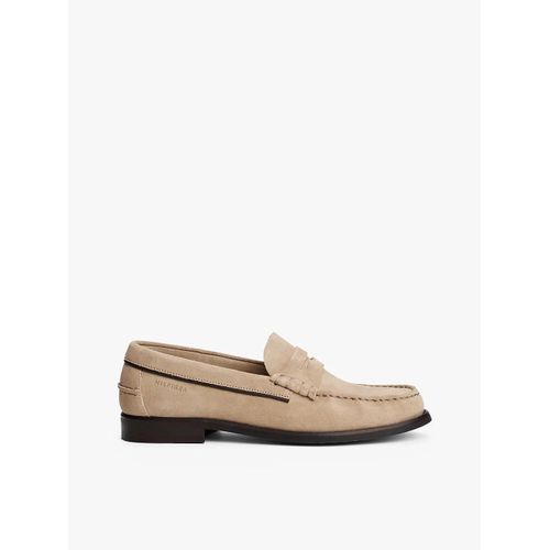 Mocassins En Cuir Logo Classic Hilfiger Suede Loafer/beige