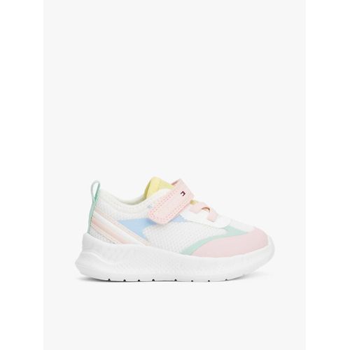 Baskets Empiècements En Maille Et Logo Low Cut Lacesup/velcro Sneaker/multicolor