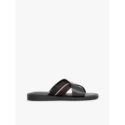 Sandales Croisées En Cuir Semelle Crantée Core Hilfiger Lh Criss C Sandal/black