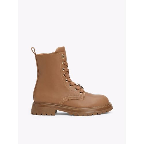 Bottines En Cuir Lacets Lacesup Bootie/camel