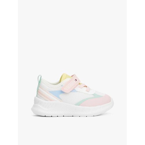 Baskets Empiècements En Maille Et Logo Low Cut Lacesup/velcro Sneaker/multicolor