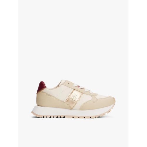 Baskets Métallisées Lacets Low Cut Lacesup Sneaker/beige/off White