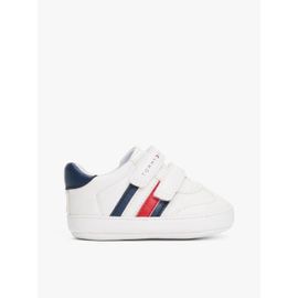 Baskets Talon Contrasté Et Drapeau Stripe Low Cut Velcro Sneaker/white/blue