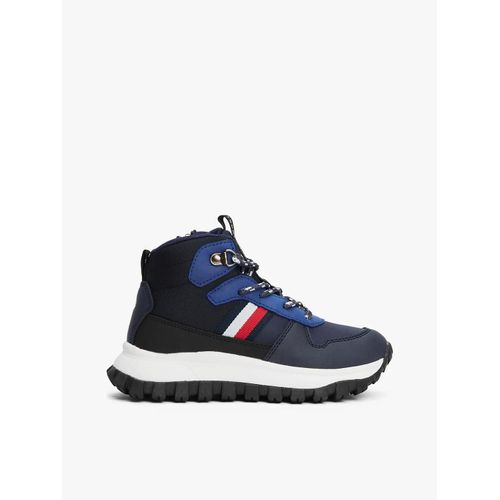 Baskets Montantes Bande Emblématique Stripes High Top Lacesup Sneaker/blue/royal