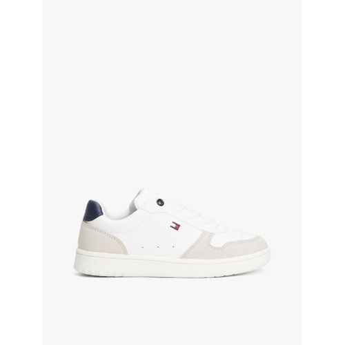 Baskets Multitextures Drapeau Low Cut Lacesup Sneaker/grey/white/blue