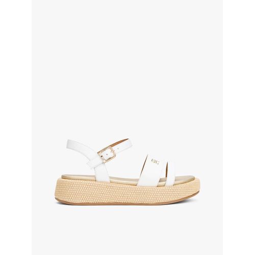 Sandales Compensées À Monogramme Th Sandal/White - 33