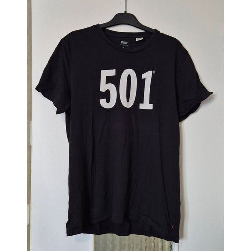 T-Shirt Noir Manche Courte Noir Levi&#39;S 501 Taille M 38