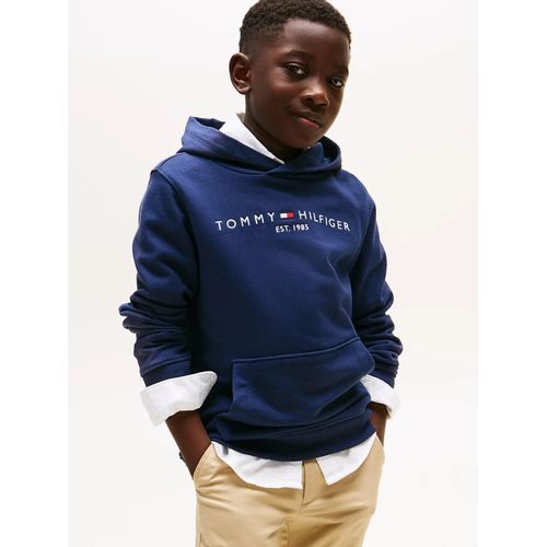Sweat À Capuche Essential En Pur Coton À Logo Essential Hoodie/Twilight Navy - 110 Cm
