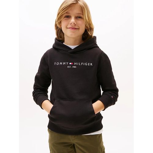 Sweat À Capuche Essential En Pur Coton À Logo Essential Hoodie/Black - 140 Cm