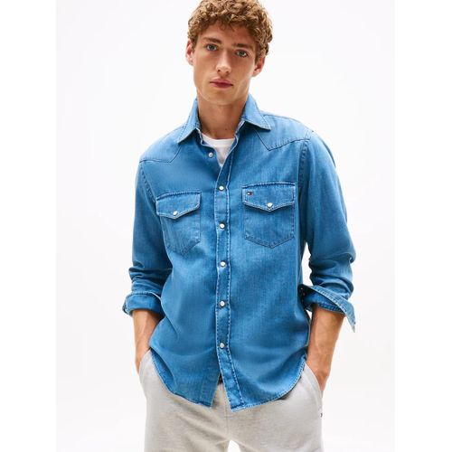 Chemise Coupe Standard En Denim Western Lightweight Denim Western Shirt/Light Blue Denim - Xl