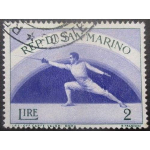 Saint-Marin N°384 Escrime Oblitéré