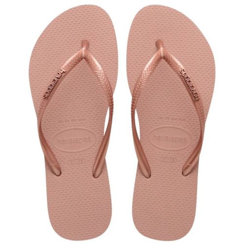 Havaianas Slim Logo Metallic Colour Rose