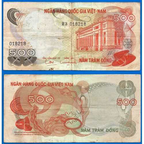 Vietnam Sud 500 Dong 1970 Asie Billet