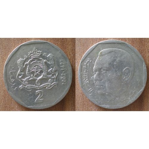 Maroc 2 Dirhams 2002 1422 Afrique Morocco Africa Dirham