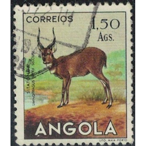 Angola 1953 Oblitéré Animal Sitatonga Limnotragus Spekii Selousi Y&T Ao 364 Su