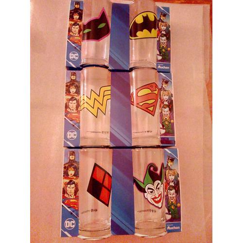 Lot De 3 Sets De 2 Verres Dc Comics