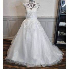 Robe De Mariee Princesse Buste Dentelle Bas En Tulle Taille 40/42/44
