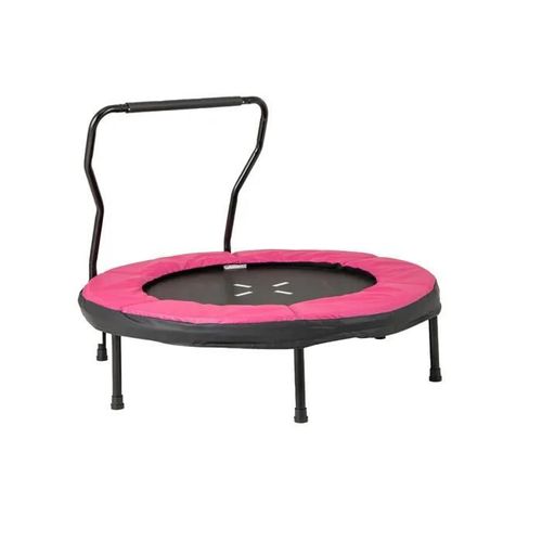 Trampoline Fitness Costway-D. 102cm-Guidon En Mousse Et Tapis De Sécurité, Cadeau Pour 3 À 6 Ans, Intérieur/Extérieur 100 Kg Rose