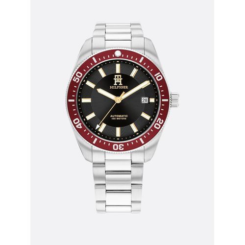 Montre À Lunette Rouge Et Monogramme Th Th85 Watch/Silver