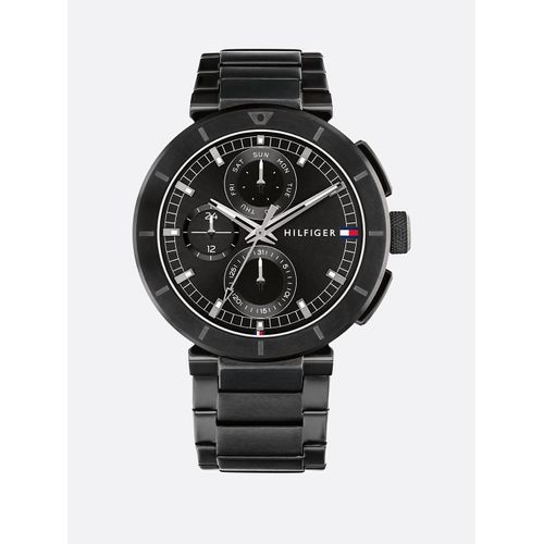 Montre En Acier Inoxydable Plaqué Ion Noir Lorenzo Watch/Black