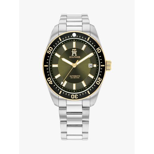 Montre À Cadran Vert Et Monogramme Th Th85 Watch/Silver