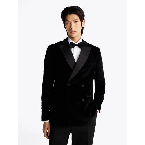 Blazer Coupe Standard En Velours Classic Velvet Fabric/Black - 46