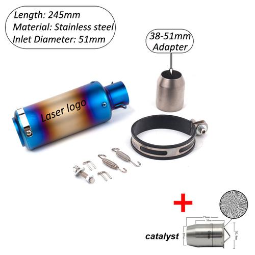 B-51mm Laser With Db Silencieux De Moto Avec Logo Laser, Tuyau D'accès Pit Bike, Escape Moto, Suzuki Gsxrfemale Cbr1000rr R1 R3 R6 Tnt125, D343 ""Nipseyteko""