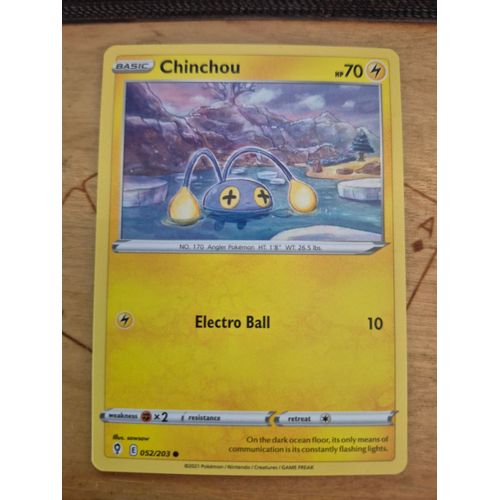 Carte Pokémon Chinchou 052/203 -- Loupio