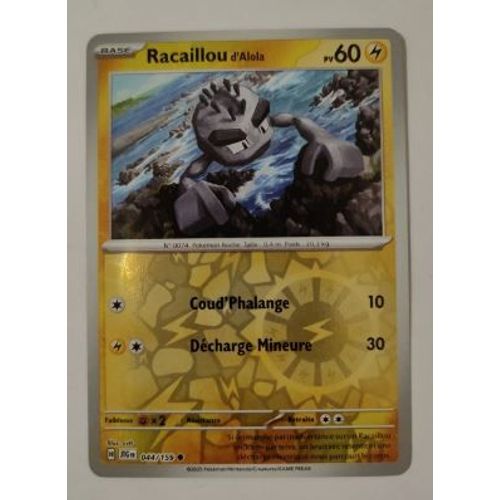Pokémon Racaillou D'Alola 044 / 159 Reverse Aventures Ensemble Ev09